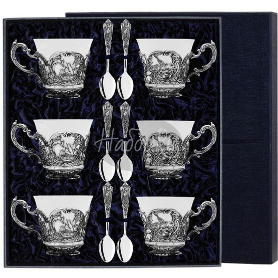 Набор чайных чашек "Королевская охота": ложка, чашка 080НБ03806