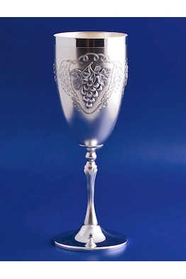 Серебряный бокал для шампанского "Виноградная лоза"