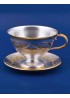 Серебряная чашка с блюдцем №1 "Версаль"
