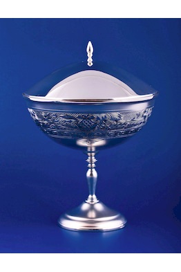 Серебряная ваза для варенья №11